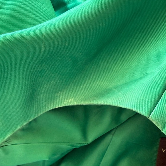 B36 Adrianna Papell Women’s Plus 16 Green Satin Sleeveless A-Line Maxi Dress - Picture 16 of 16